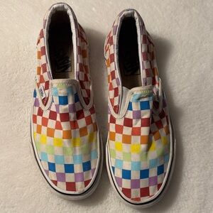 Checkered rainbow Vans Y2K retro